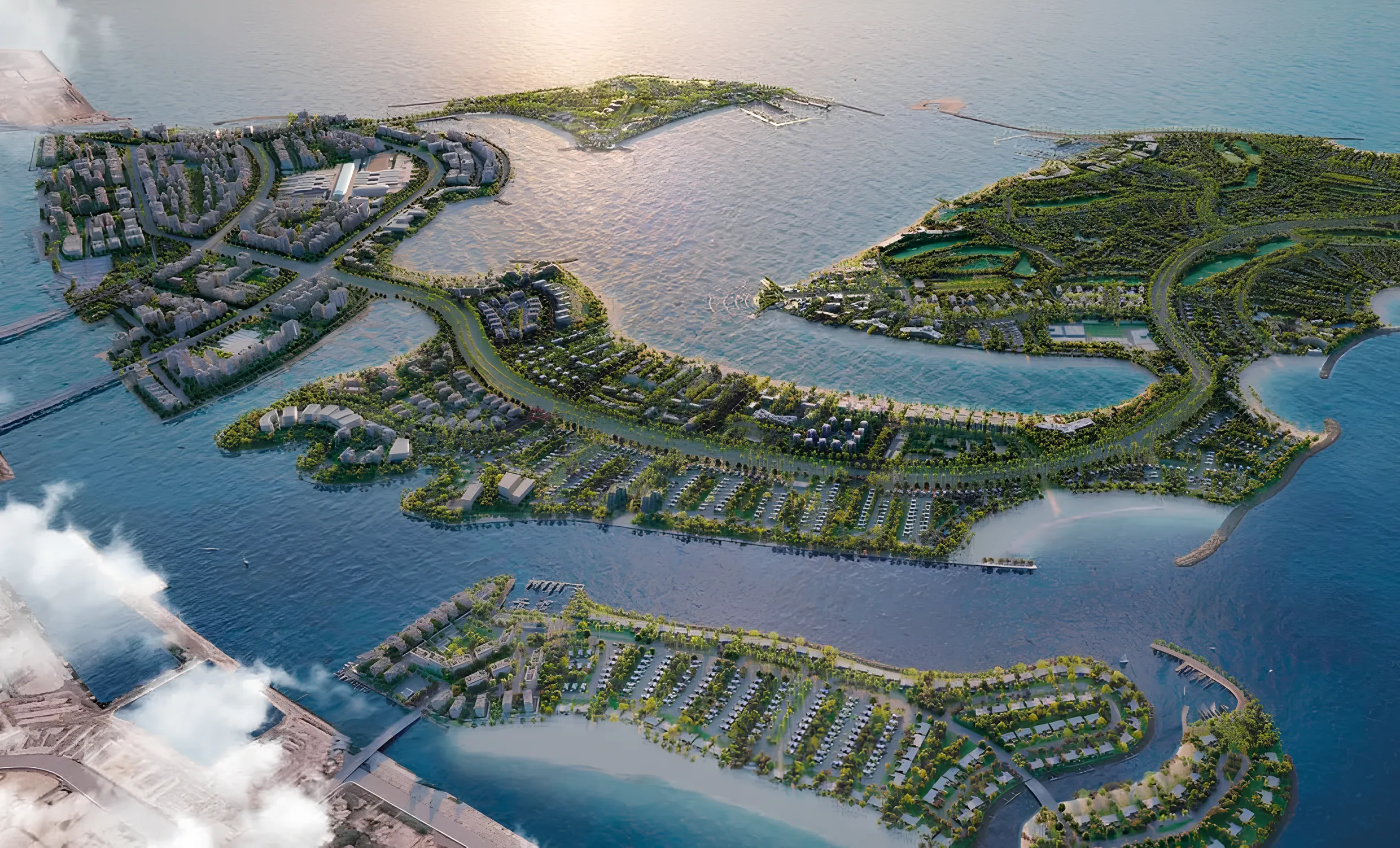 Dubai Islands Aerial View - Luxury Waterfront Development